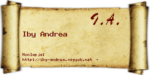 Iby Andrea névjegykártya